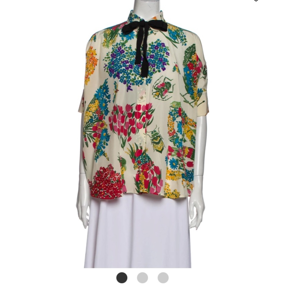 Gucci silk floral blouse